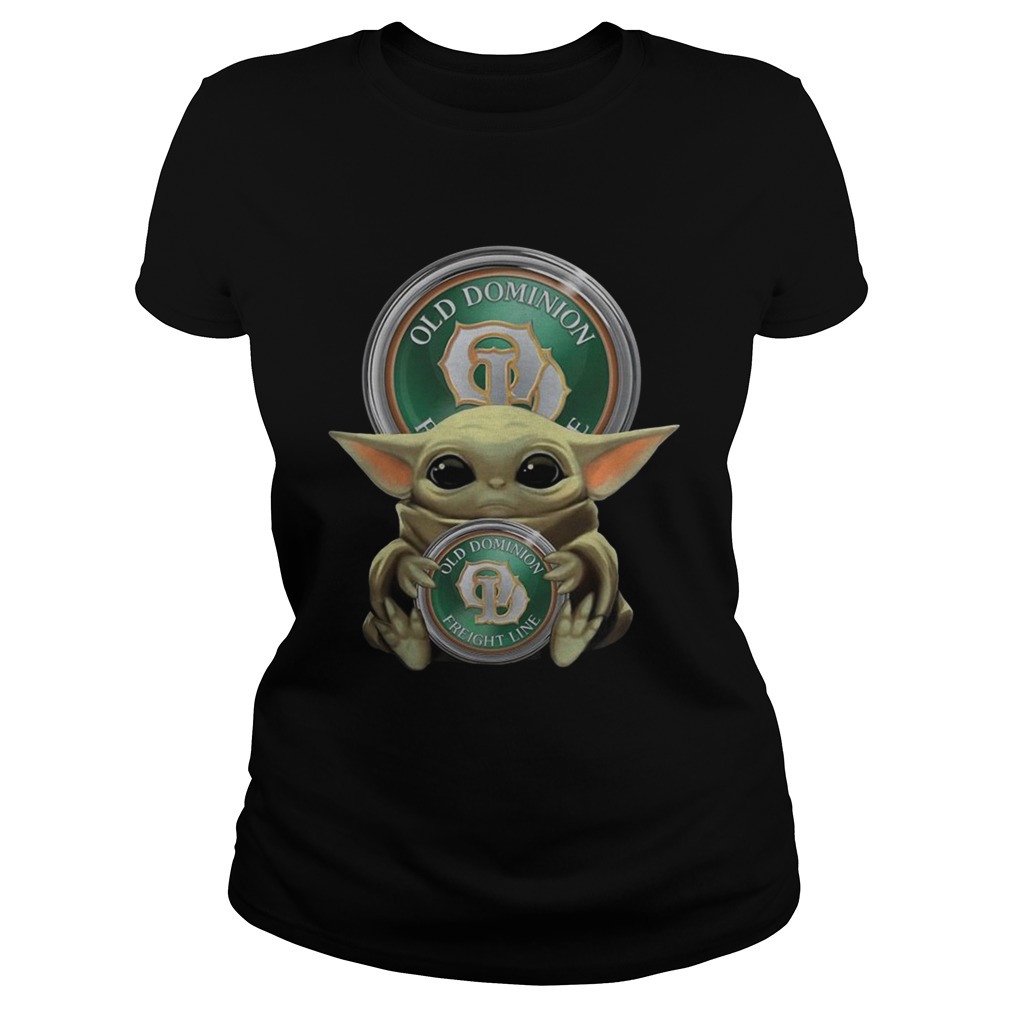 Baby Yoda Hugging Old Dominion Freight Line Classic Ladies