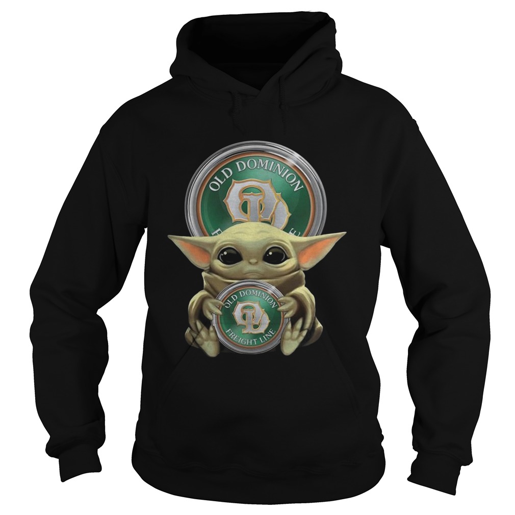 Baby Yoda Hugging Old Dominion Freight Line Hoodie
