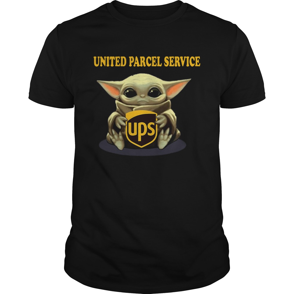 Baby Yoda Hugging United Parcel Service shirt