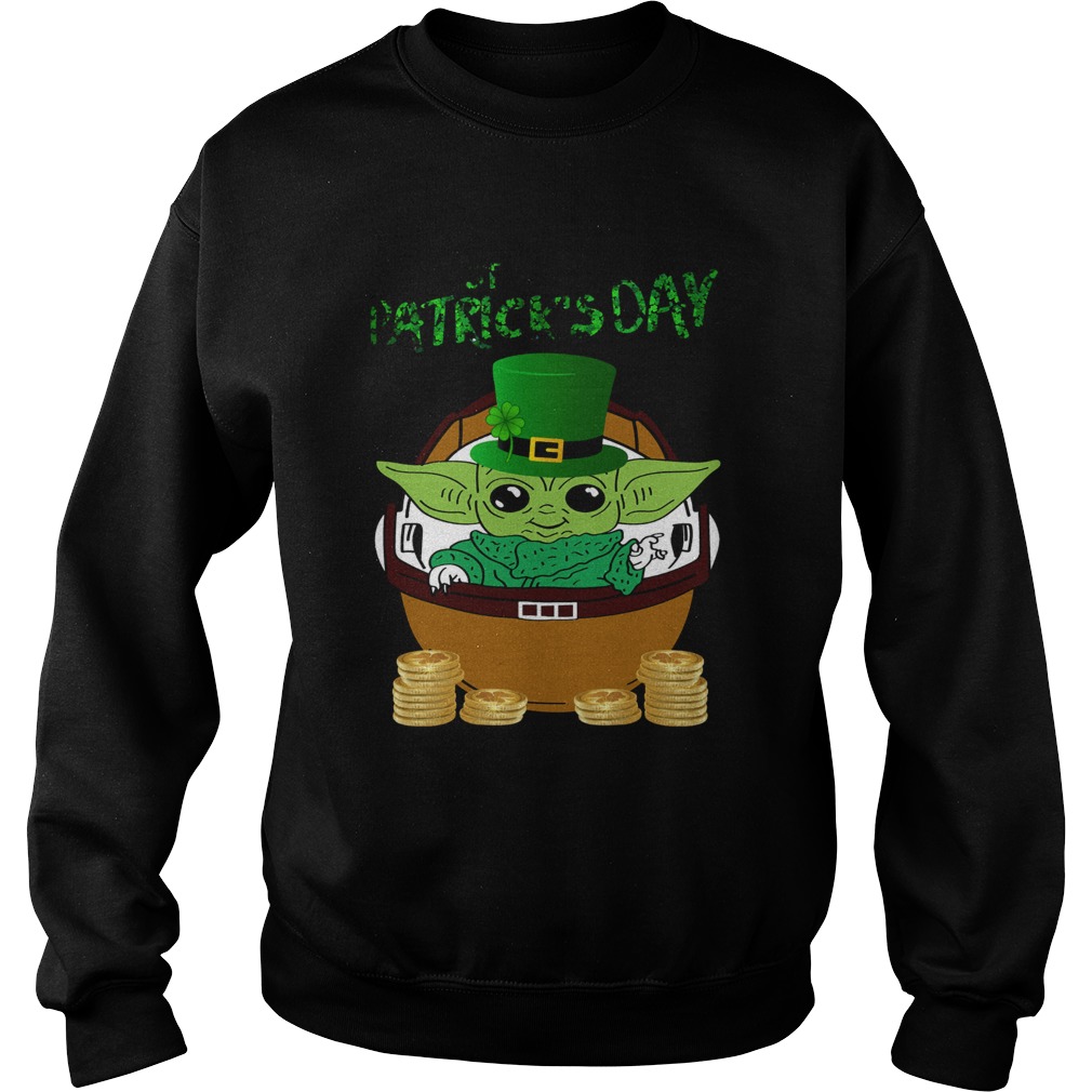 Baby Yoda The Mandalorian Happy St Patricks Day Sweatshirt