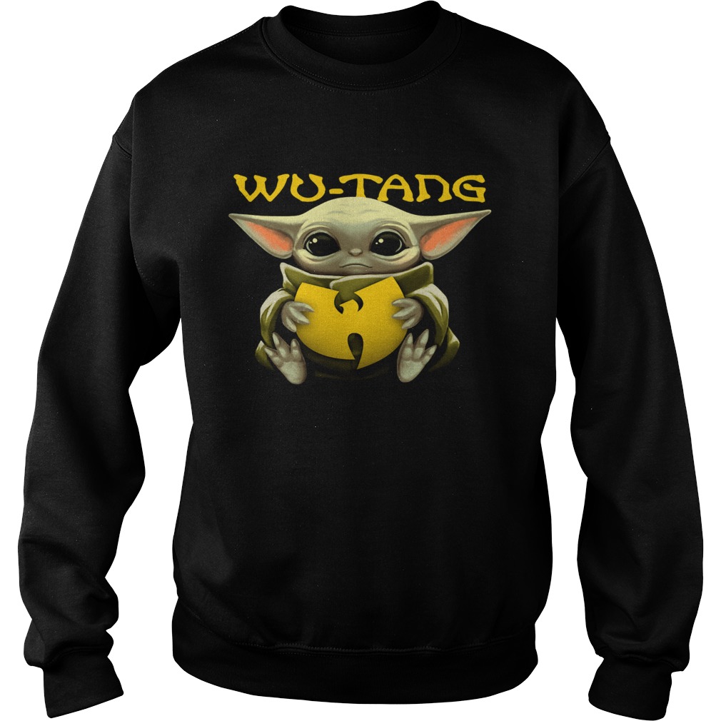 Baby Yoda hug WuTang Clan Sweatshirt