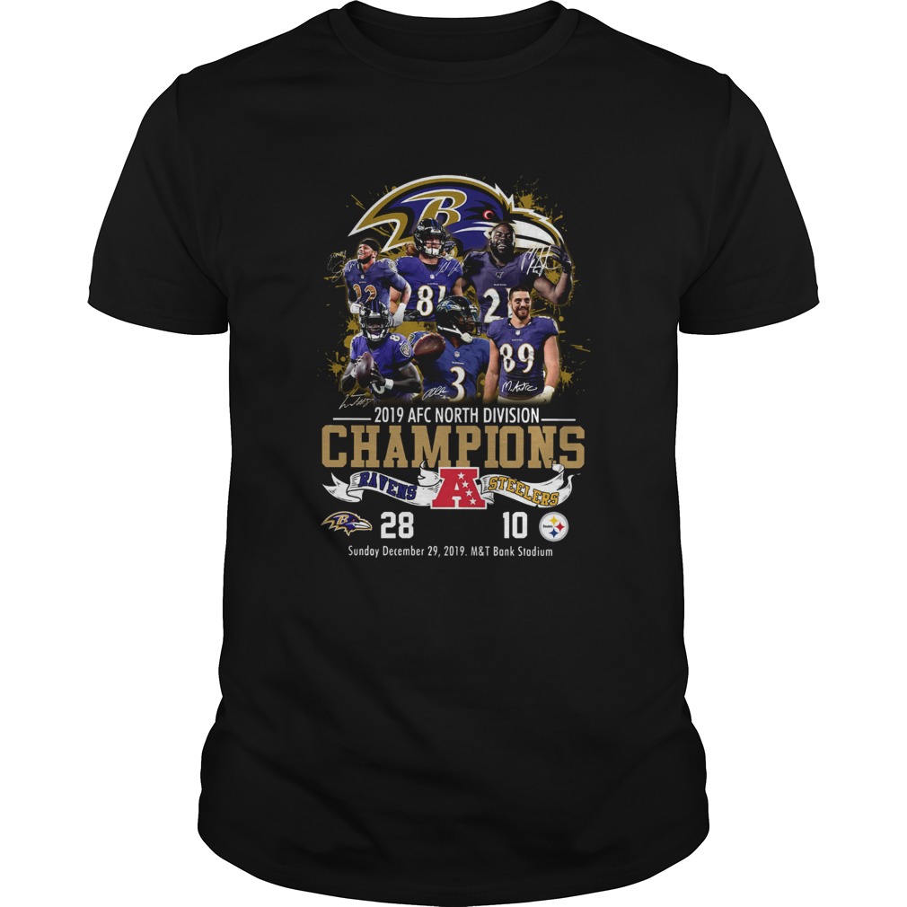 Baltimore Ravens 2019 Afc North Division Champions Ravens VS Steelers Unisex