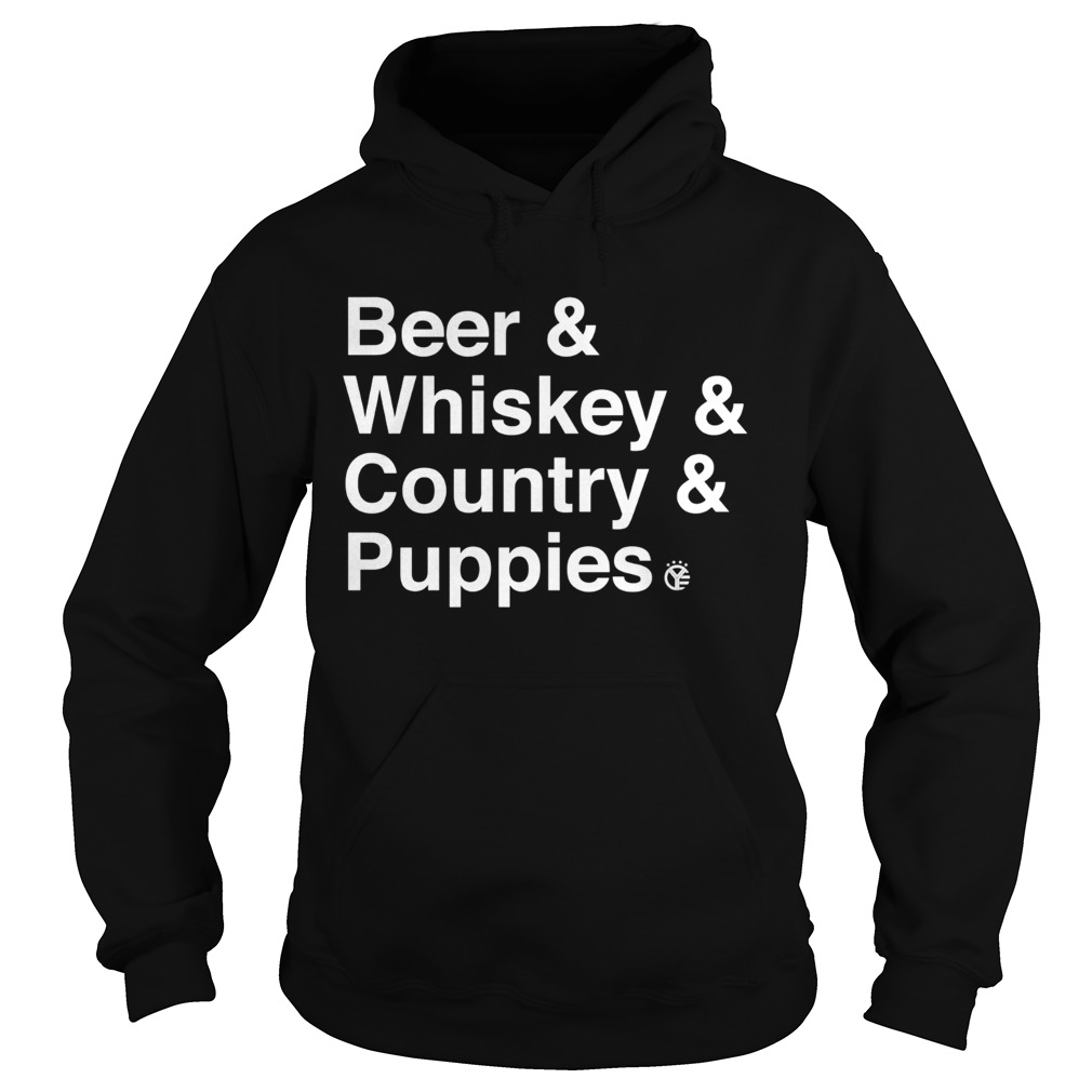 Beer And Whiskey And Country And Puppies Hoodie