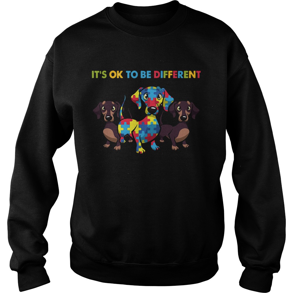 Dachshund Autism Its Ok To Be Different Sweatshirt
