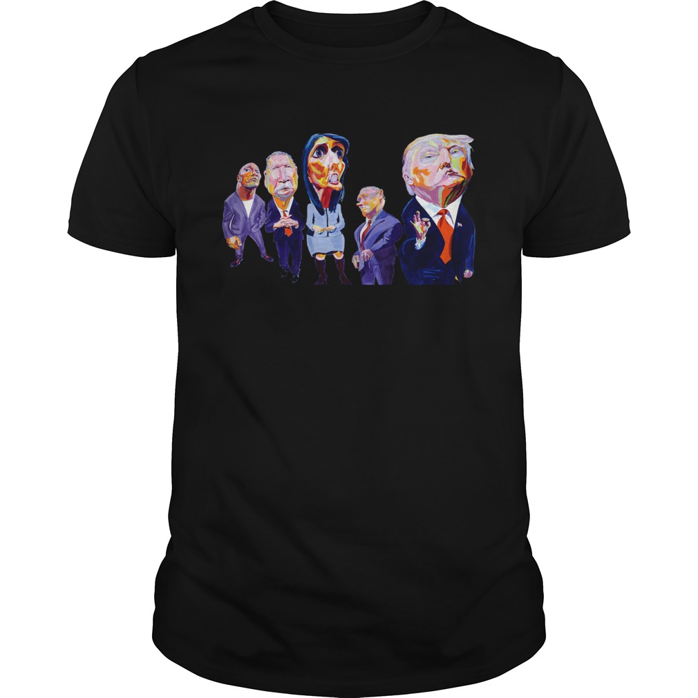 Donald Trump Dwayne Johnson John Kasich Nikki Haley Mike Pence tshirt