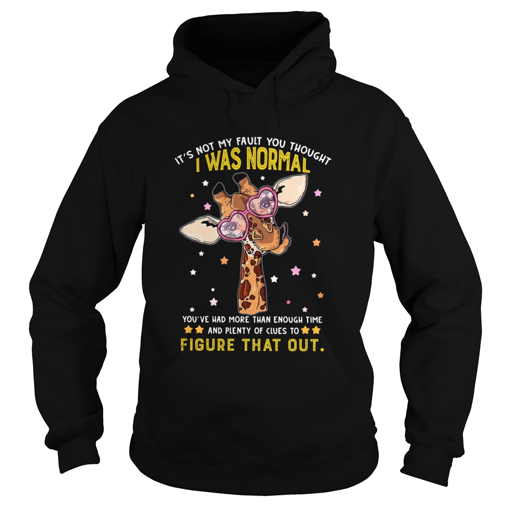 Giraffe Its Not My Fault You Thought I Was Normal Figure That Out Hoodie