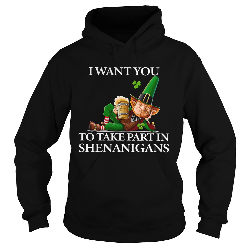 I Want You To Take Part In Shenanigans St Patricks Day Hoodie