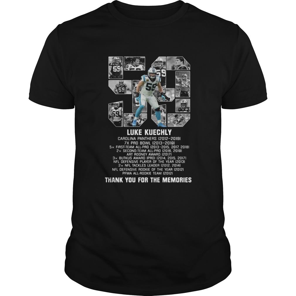 List Prize 59 Luke Kuechly Thank You For The Memories shirt