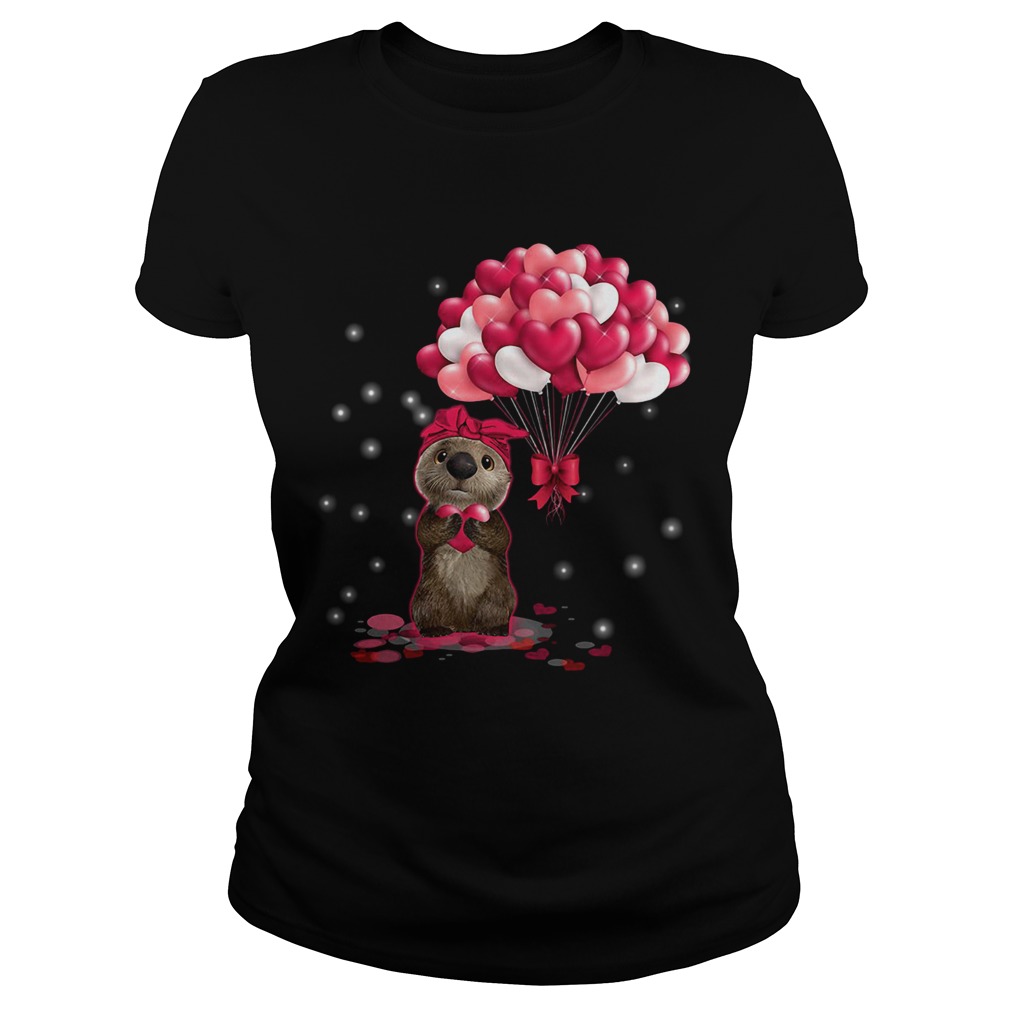Sloth Valentines Day Love Heart Classic Ladies