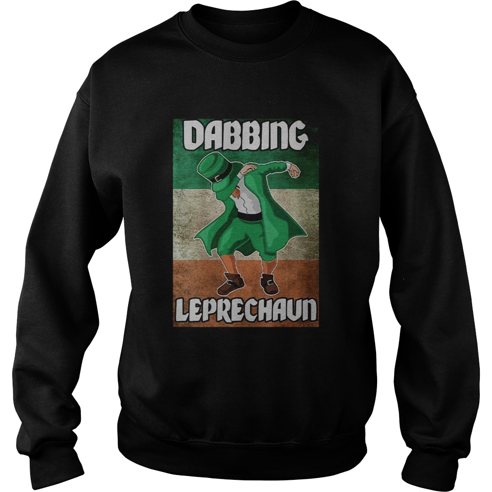 St Patricks Day Irish Flag Dabbing Leprechaun Sweatshirt