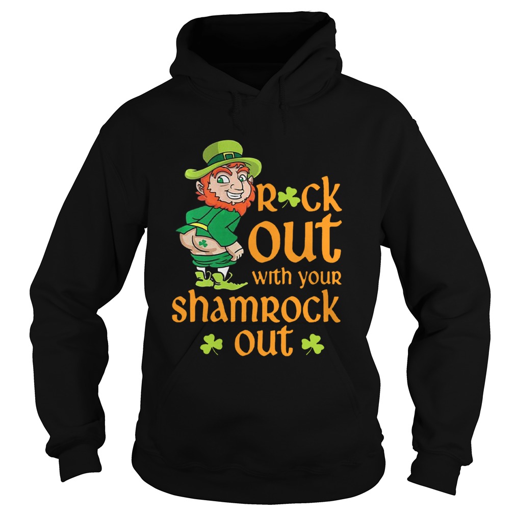St Patricks Day Leprechaun Rock Out With Your Shamrock Out Hoodie