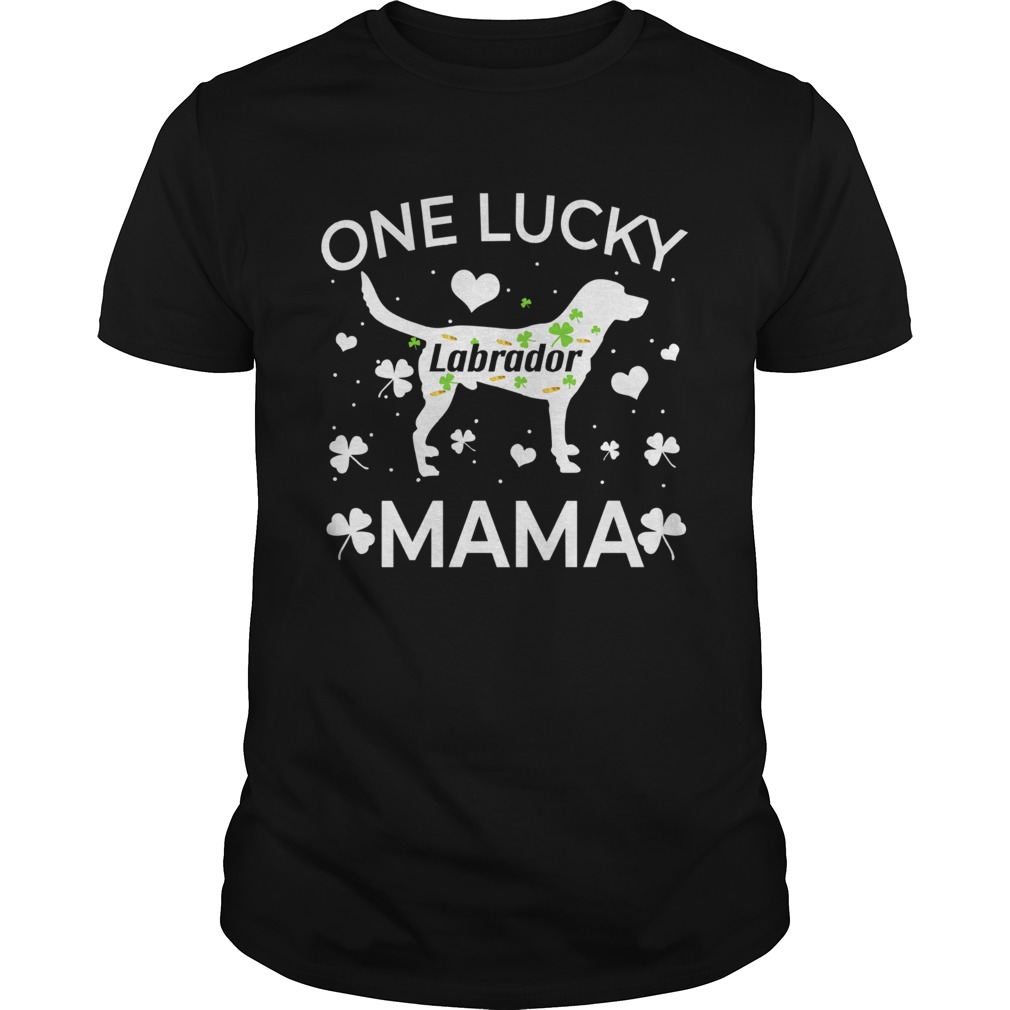 St Patricks Day labrador Lucky Mama Mom Dog shirt