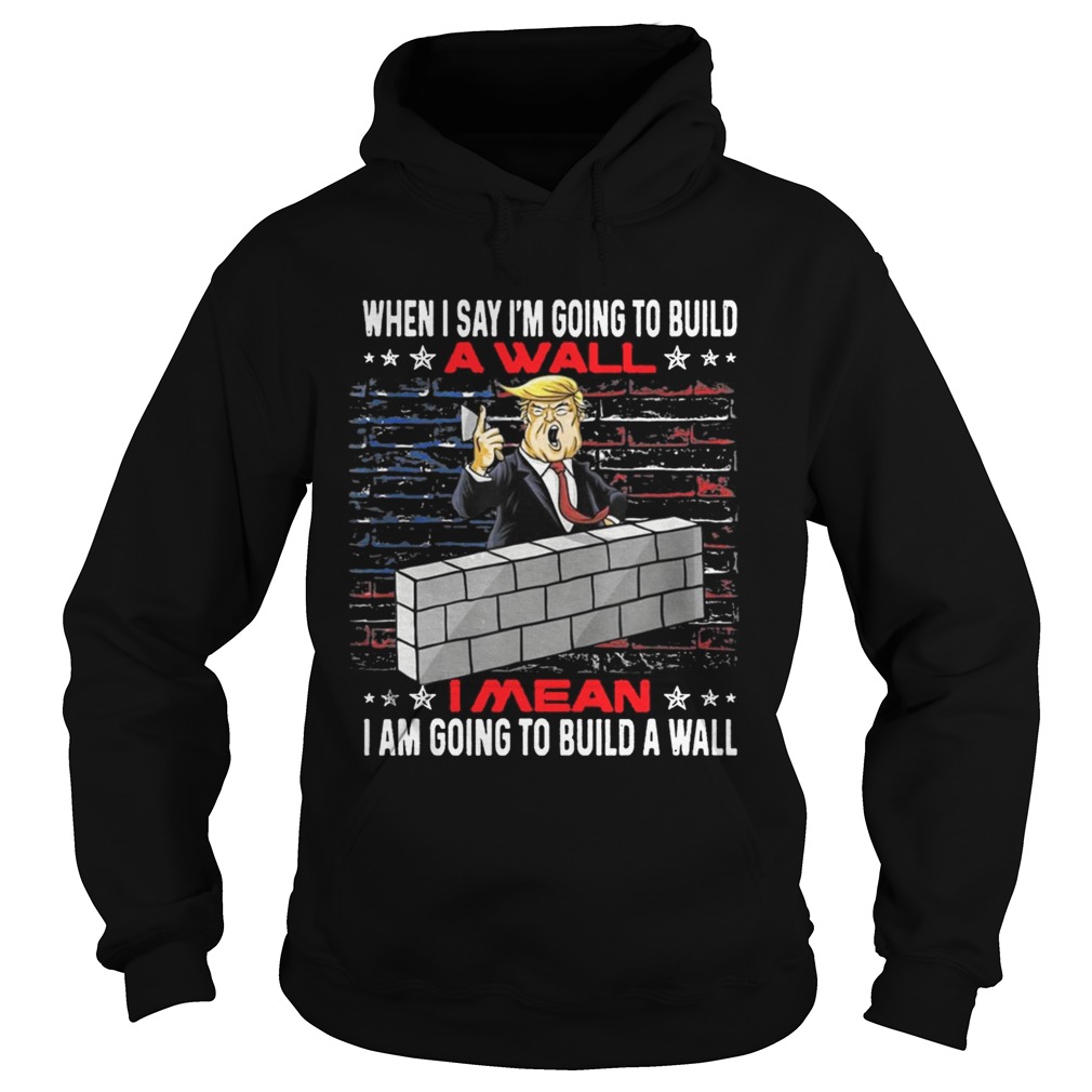 Trump When I Say Im Going To Build A Wall I Mean I Am Going To Build A Wall Hoodie