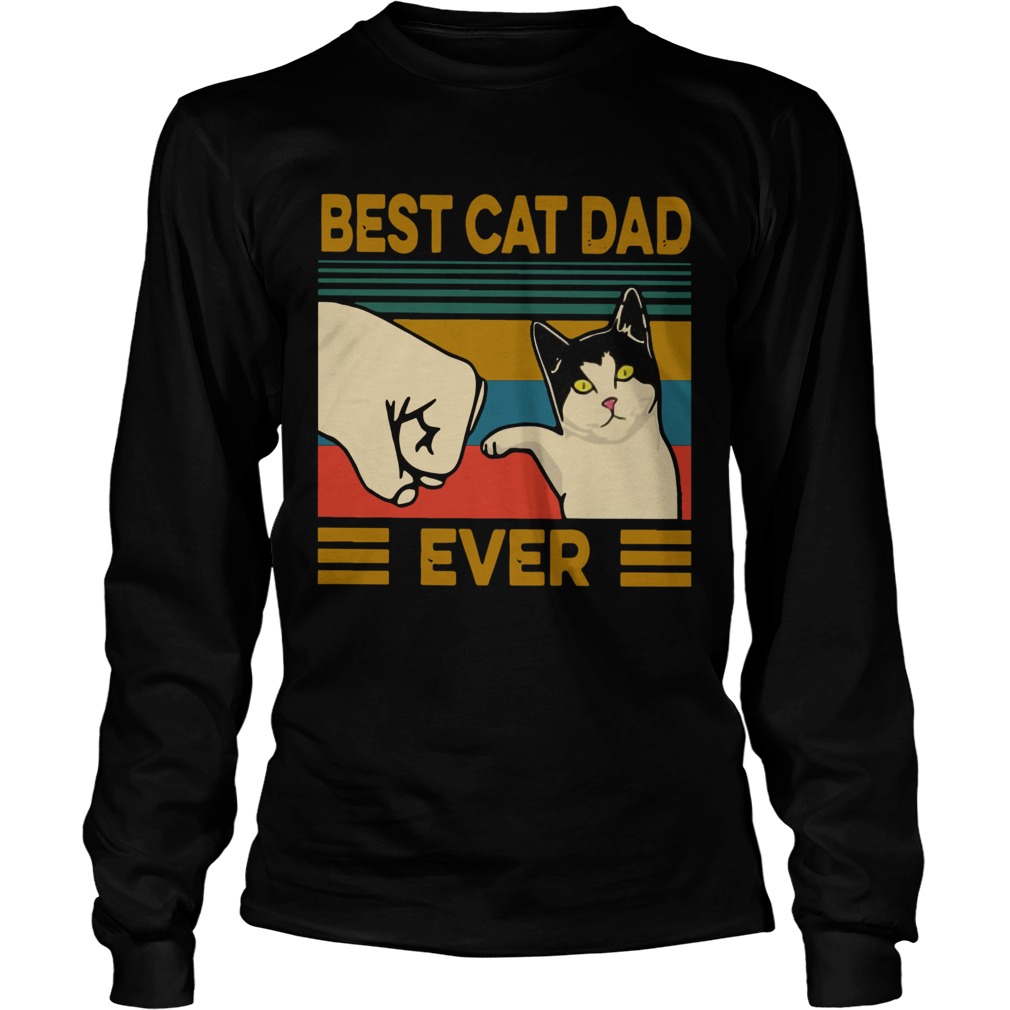 Vintage Best Cat Dad Ever LongSleeve