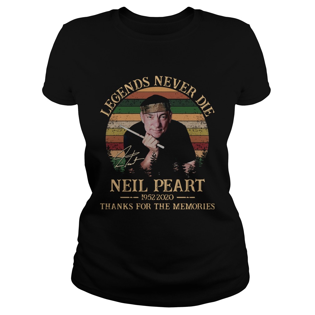Vintage Legends Never Die Neil Peart Thanks For The Memories Classic Ladies