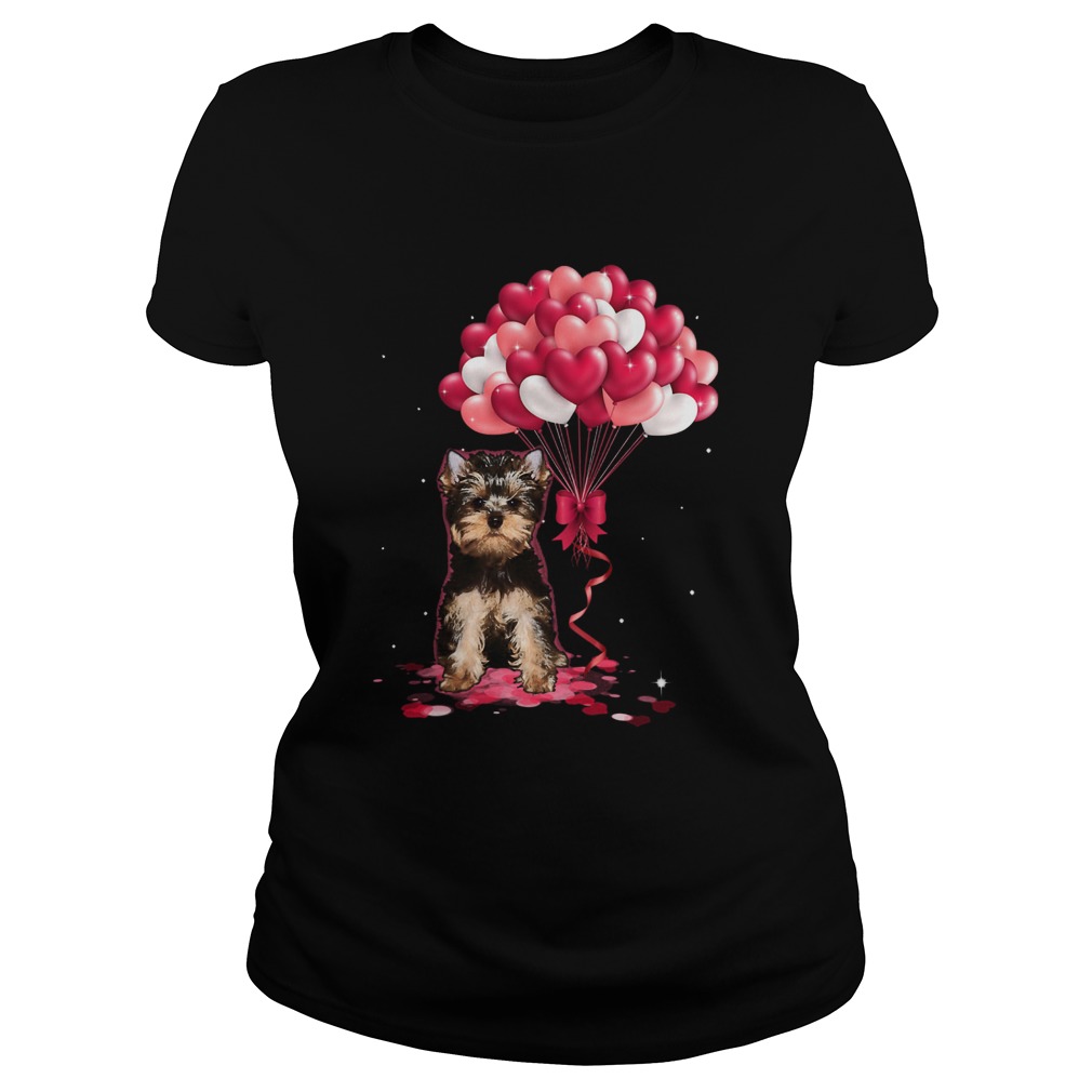 Yorkshire Terrier Love Balloons Classic Ladies