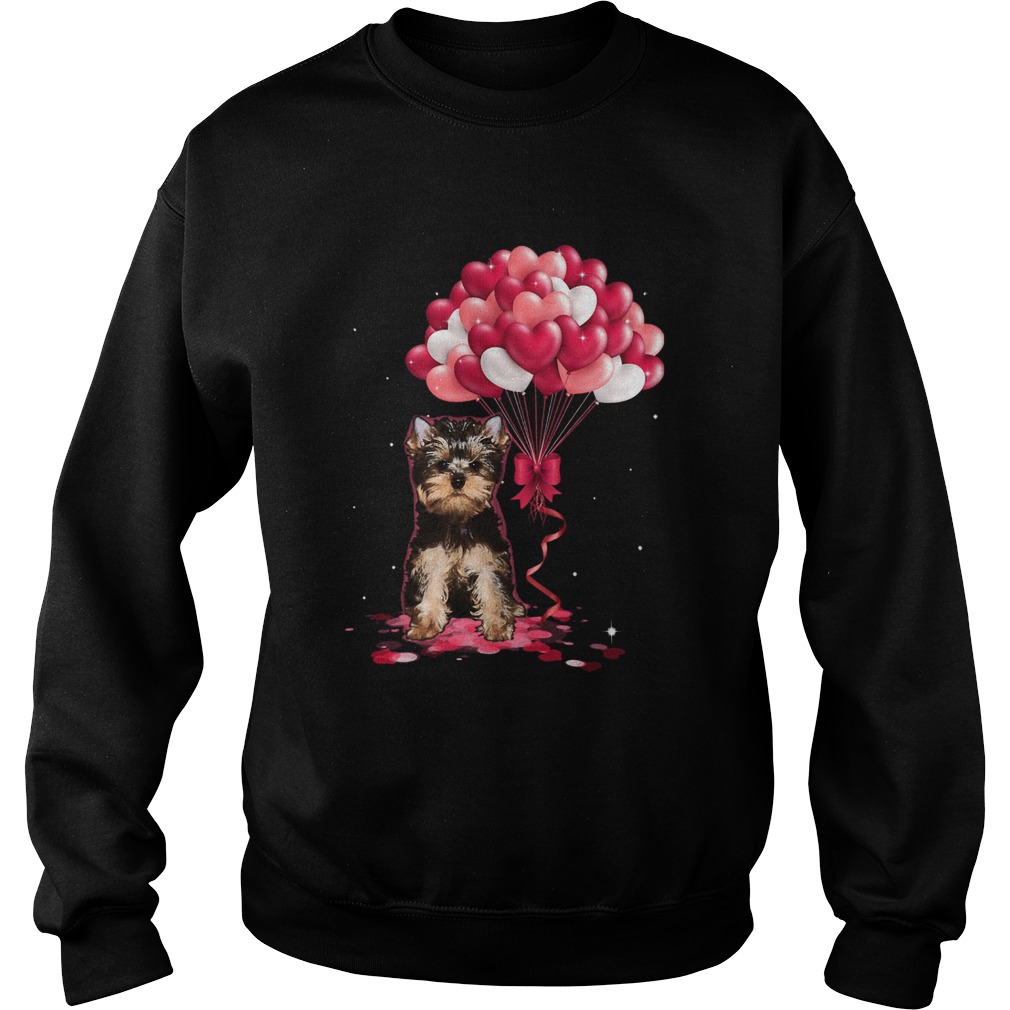 Yorkshire Terrier Love Balloons Sweatshirt