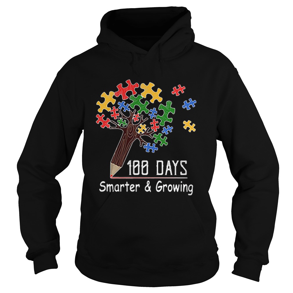 100 days smartergrowing tree of life puzzle Autism Awareness Hoodie