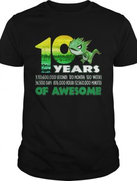 T-rex Dinosaur 10th Birthday Shirt for Awesome 9 Year Old shirt