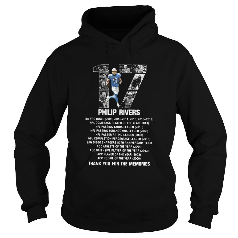 17 Philip Rivers Thank You For The Memories Hoodie