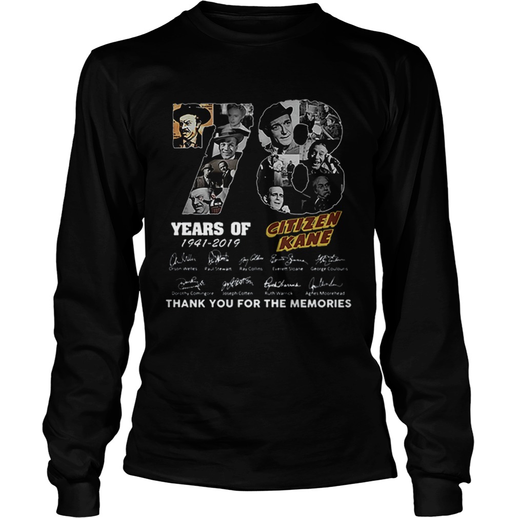 78 Years Citizen Kane Thank You For The Memories LongSleeve