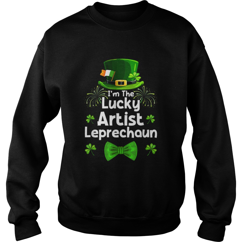 Artist Leprechaun St Patricks Day Art Teacher Painter Sweatshirt