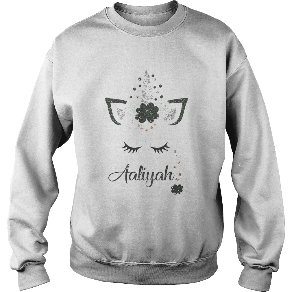 Ava St Patricks Day Personalized Glitter Aaliyah Sweatshirt