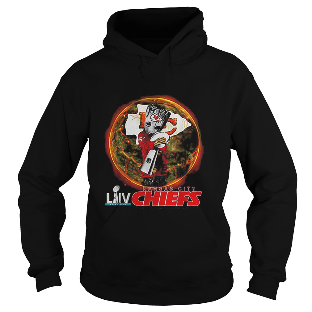 Baby Groot hug Cup NFL LIV Kansas City Chiefs Champions Hoodie