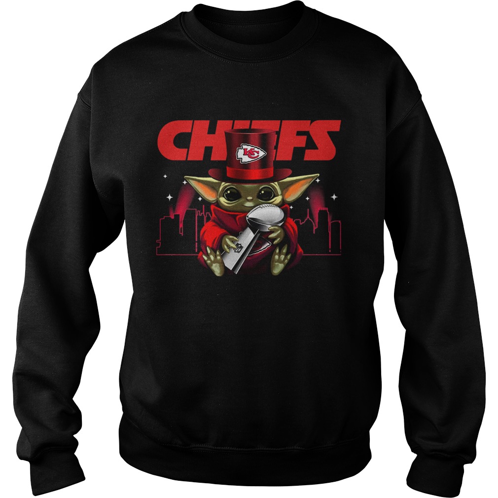 Baby Yoda Hug Super Bowl Liv Champions Kansas City Chiefs Sweatshirt