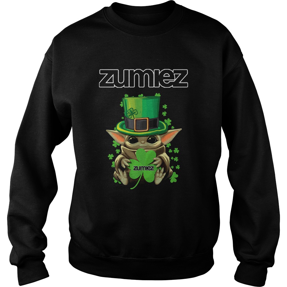 Baby Yoda Zumiez Shamrock StPatricks Day Sweatshirt