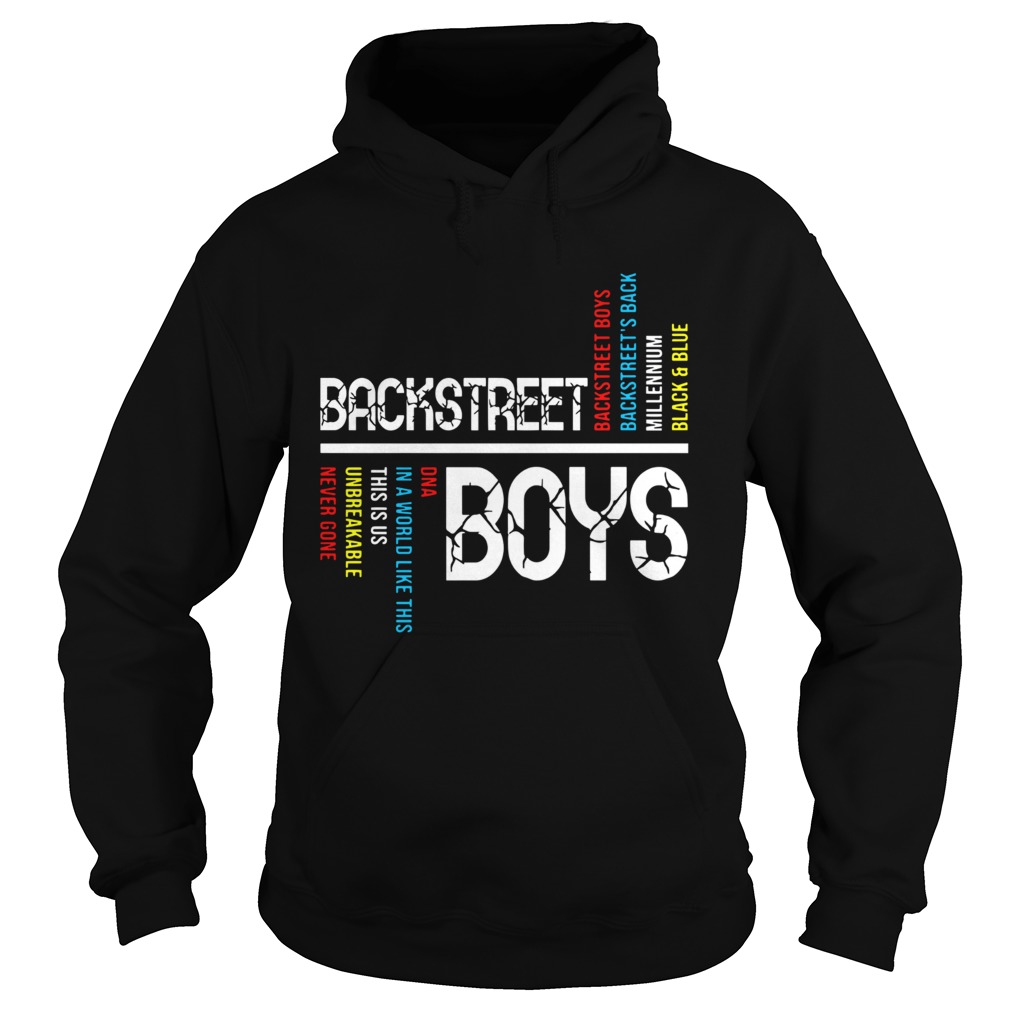 Backstreet Boys Backstreets Back Millennium Black And Blue Hoodie