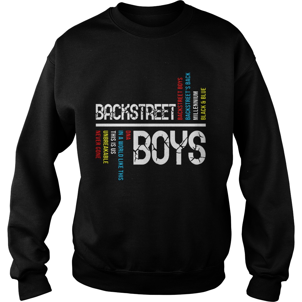 Backstreet Boys Backstreets Back Millennium Black And Blue Sweatshirt