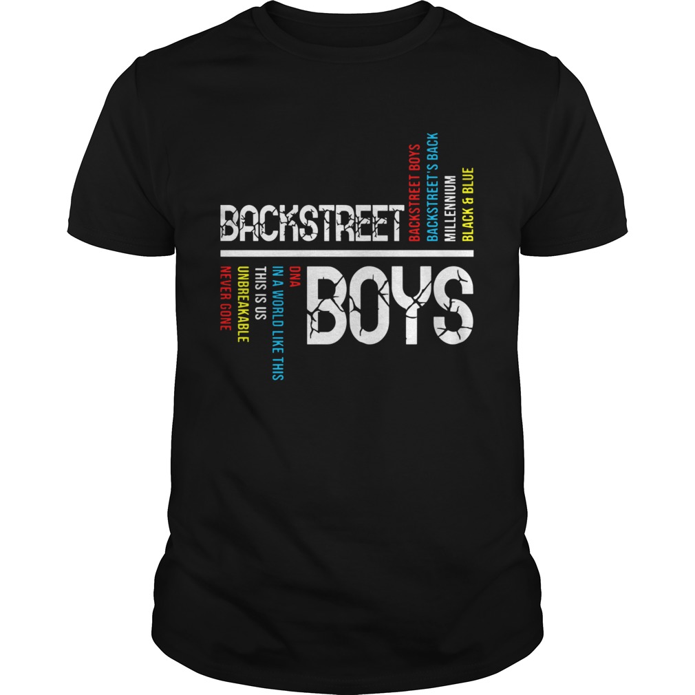 Backstreet Boys Backstreets Back Millennium Black And Blue shirt