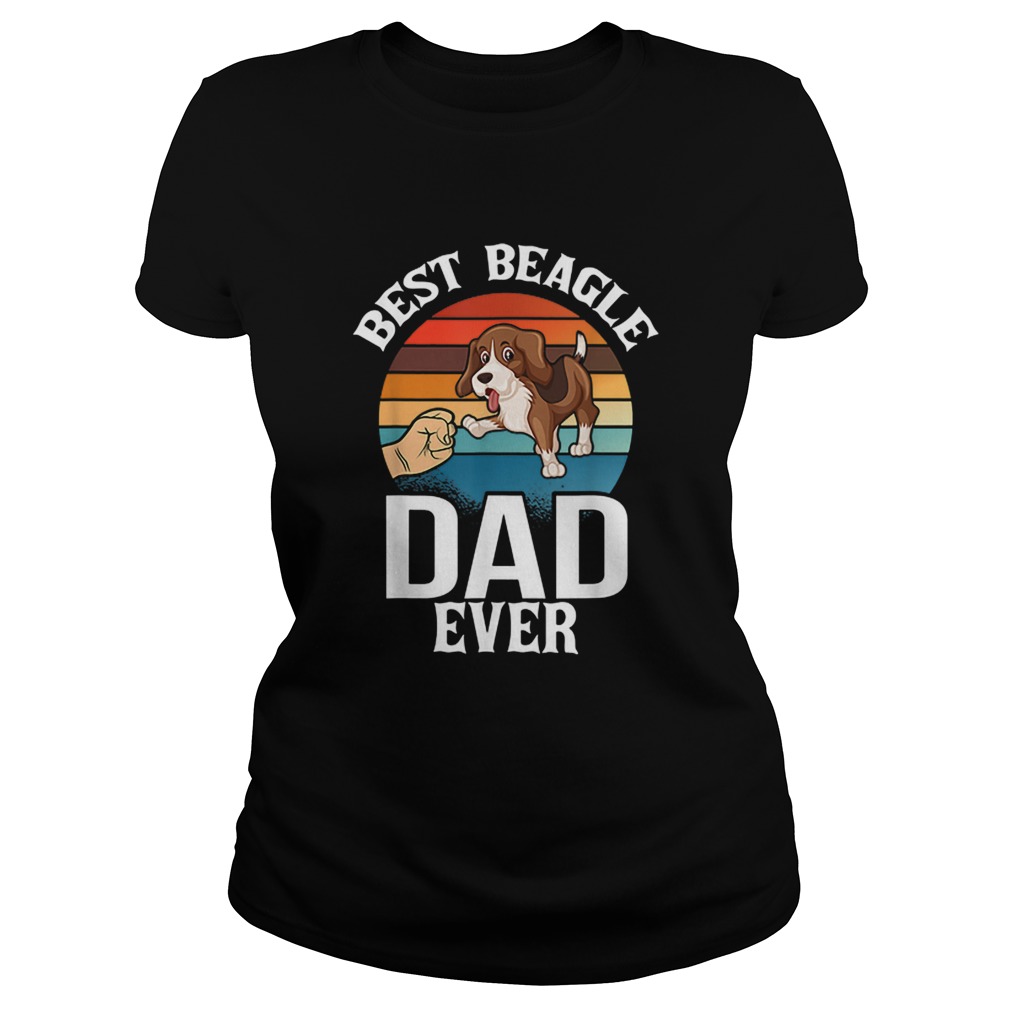 Best Dog Dad Ever Beagle Vintage Dog Lovers Classic Ladies