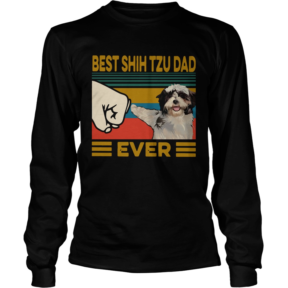 Best Shih Tzu Dad Ever Vintage LongSleeve