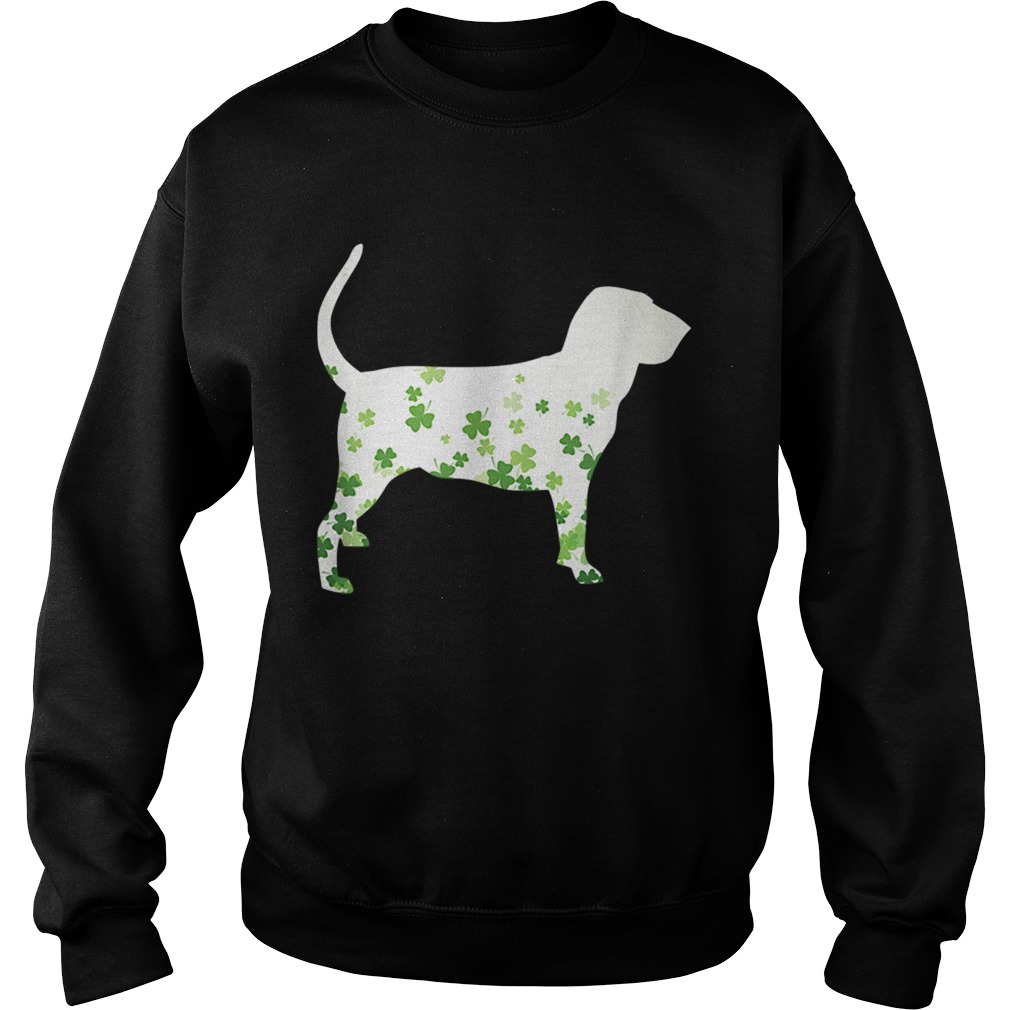 Bloodhound St Patricks Day Shamrock Dog Sweatshirt