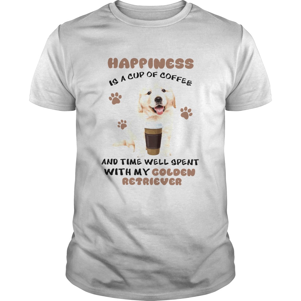 Coffee And Time Well Spent With Golden Retriever shirt