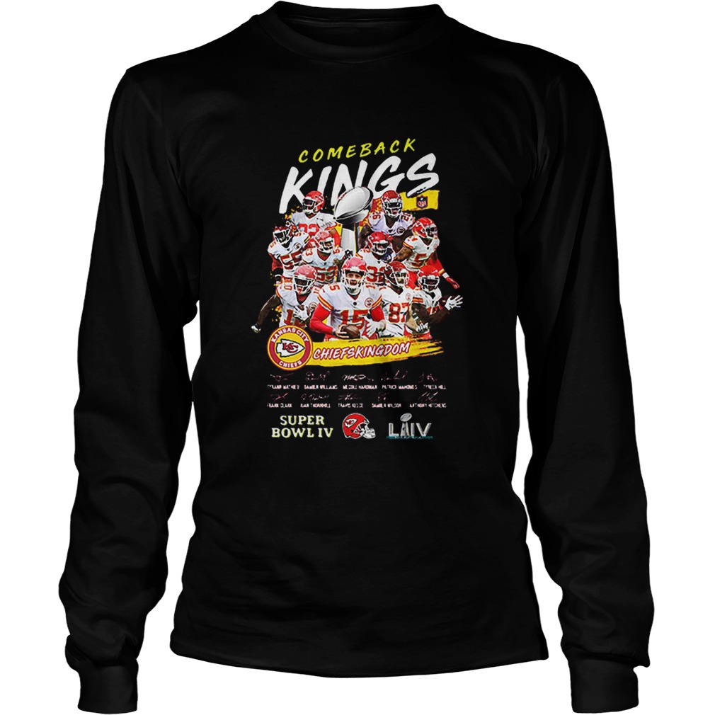 Comeback Kings Kansas City Chiefs Kingdom Super Bowl IV Signed LongSleeve