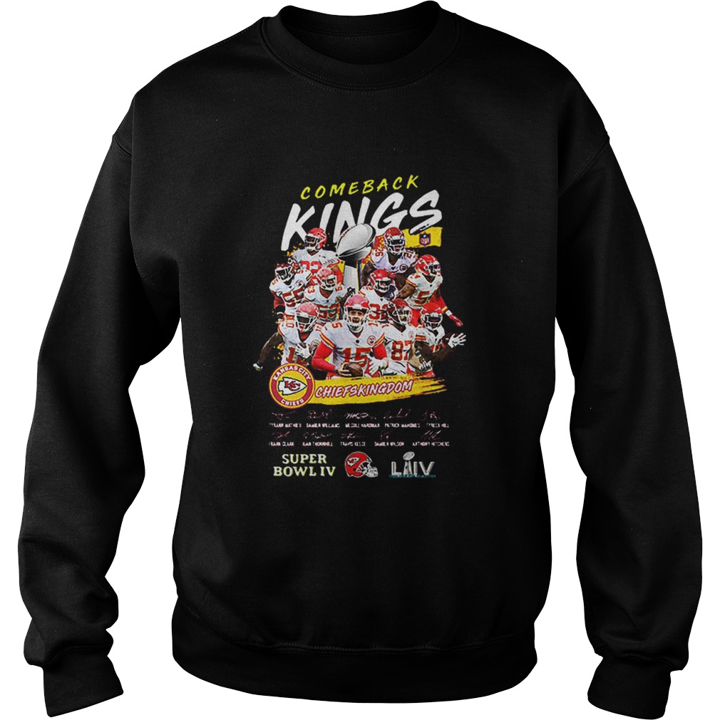 Comeback Kings Kansas City Chiefs Kingdom Super Bowl IV Signed Sweatshirt