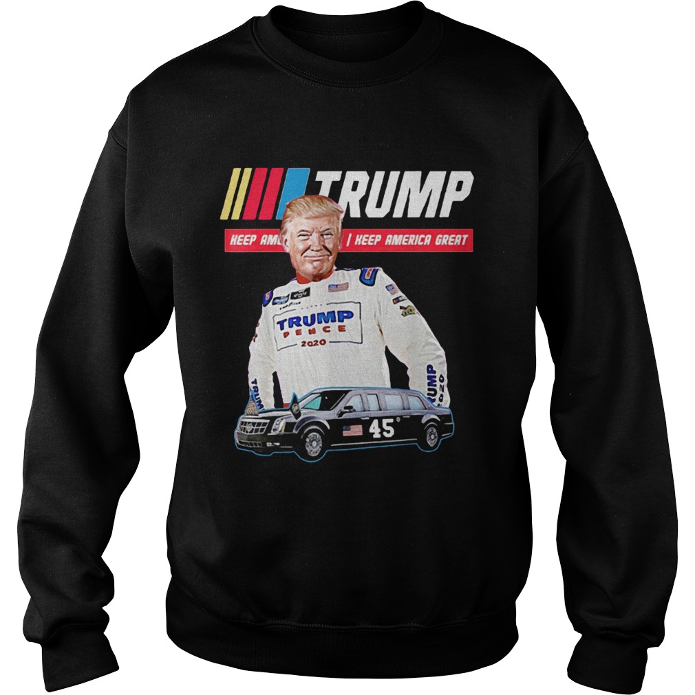 Donald Trump The Beast Presidential Limo Race Car 45 Sweatshirt