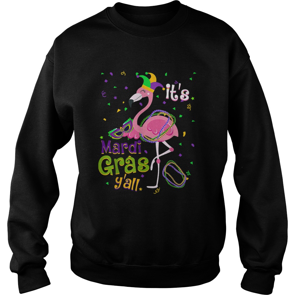 Flamingo Mardi Gras Yall Carnival Festival Costume Sweatshirt