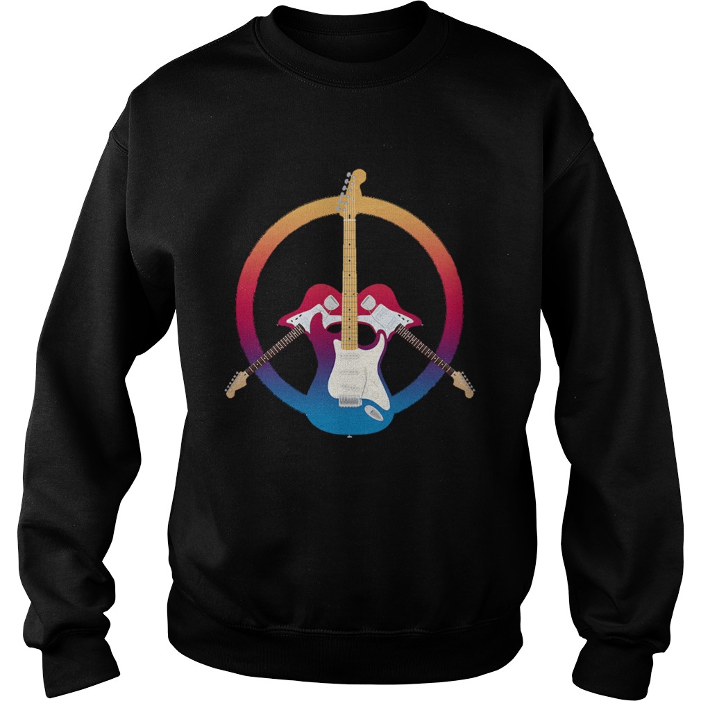 Guitars Peace Symbol Musical Instrument Sweatshirt