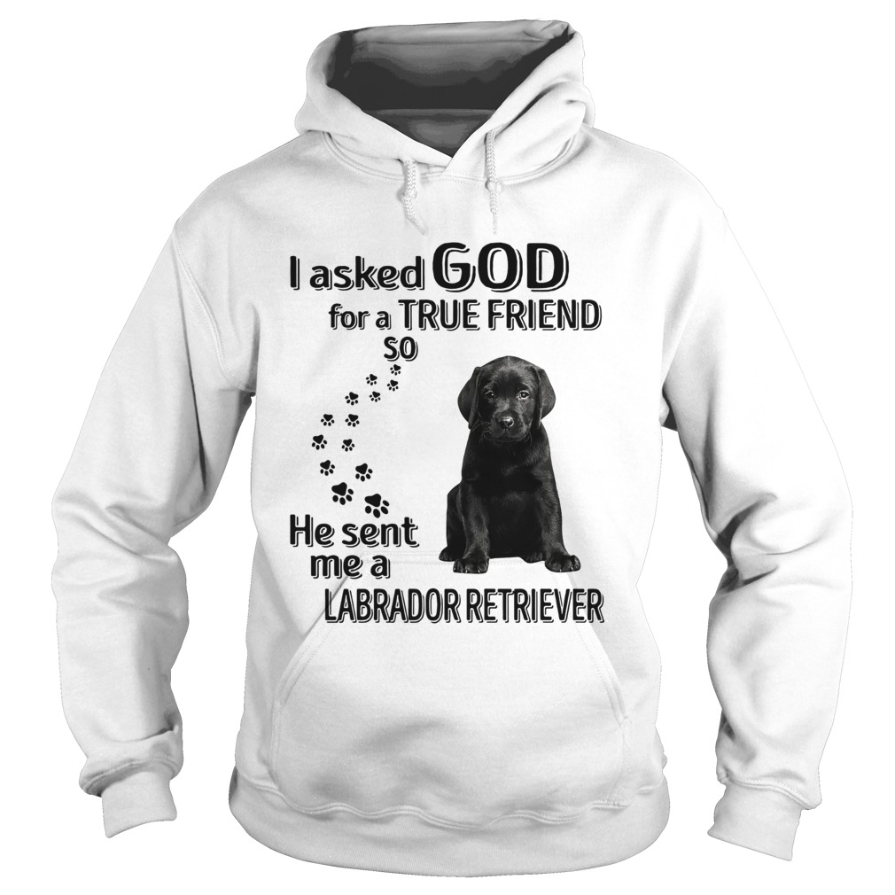 I Ask God For A True Friend So He Sent Me A Labrador Retriever Hoodie