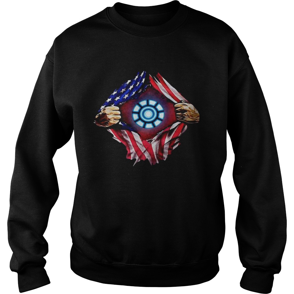Iron Man Arc Reactor American Flag Sweatshirt