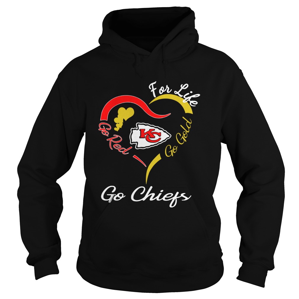 Kansas City Chiefs Heart For Life Go Red Go Gold Go Chiefs Hoodie