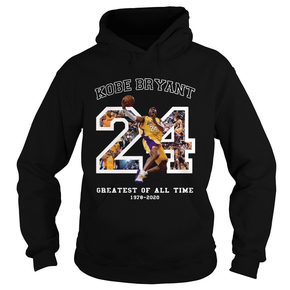 Kobe Bryant Greatest Of All Time Basketball Moments Tribute Los Angeles Number 24 Hoodie