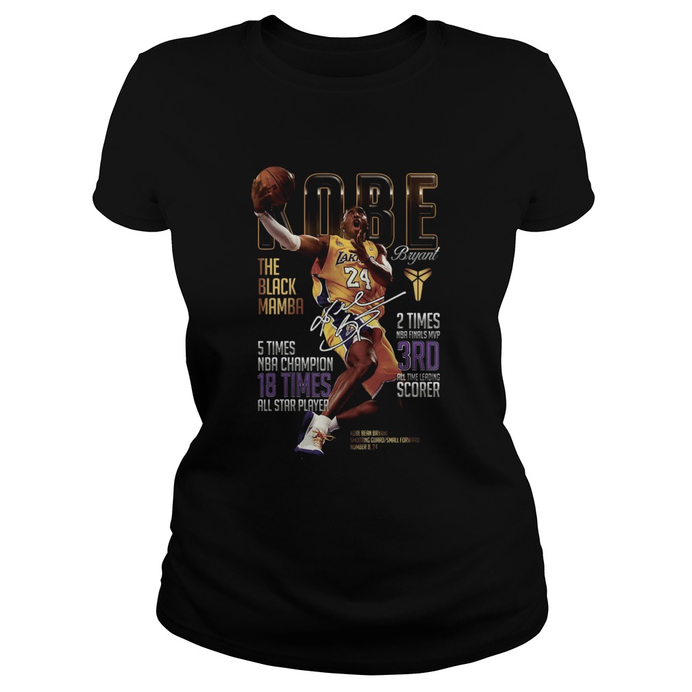Kobe Bryants The Black Mamba 5 times NBA Champions 18 Times All Star Player Classic Ladies