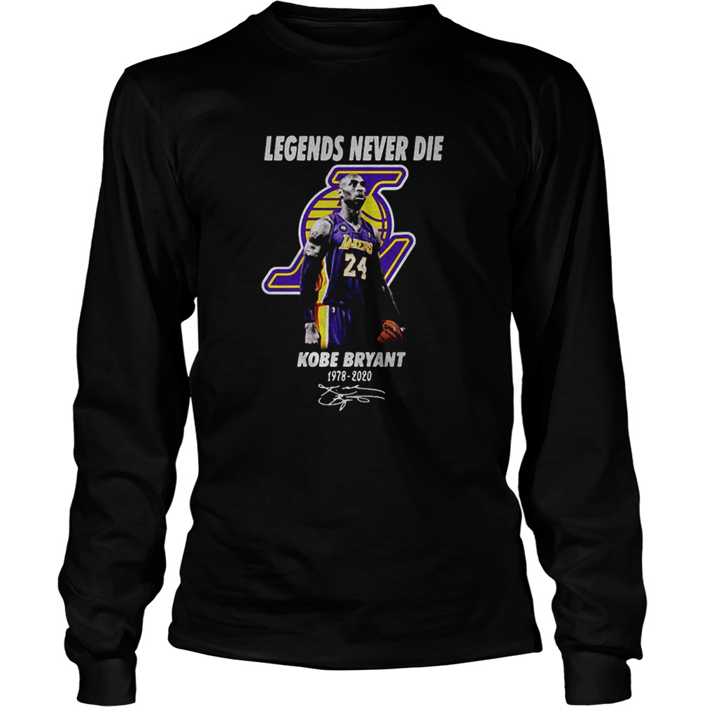 Legends never die Kobe Bryant 19782020 signature LongSleeve