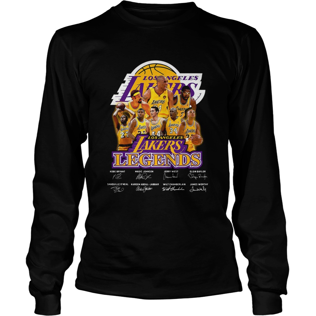 Los Angeles Lakers Kobe Bryant Magic Johnson Jerry West Elgin Baylor LongSleeve