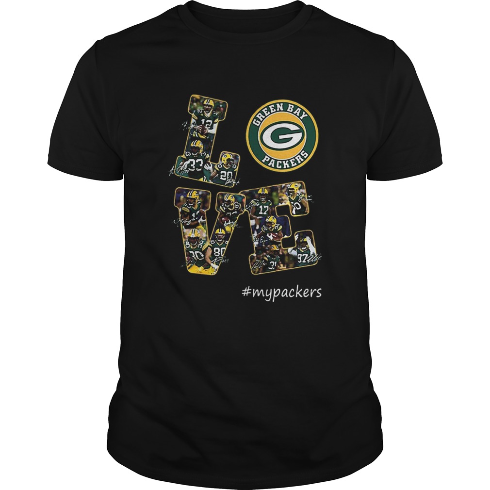 Love Green Bay Packers mypackers signatures shirt